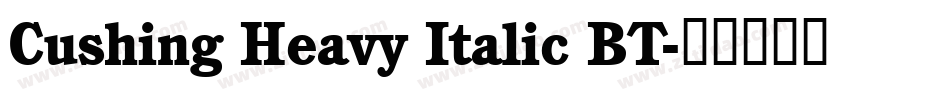 Cushing Heavy Italic BT字体转换